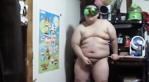 Asian Chub Jerks Off Solo