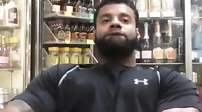 Black Stud Strokes His Big Cock Outdoors