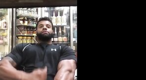 Black Stud Strokes His Big Cock Outdoors