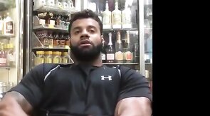 Black Stud Strokes His Big Cock Outdoors