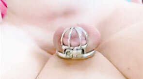Sissygasm - Cumming in Chastity, a Twink's Anal Adventure