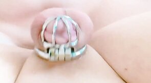 Sissygasm - Cumming in Chastity, a Twink's Anal Adventure