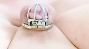 Sissygasm - Cumming in Chastity, a Twink's Anal Adventure
