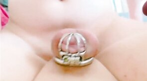 Sissygasm - Cumming in Chastity, a Twink's Anal Adventure
