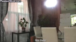 Handsome straight solo wanking with toy