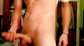 Big Cock Handjob by a Hot Amateur Man on Webcam