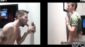 Real str8 guy got blowjob in gloryhole