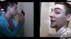 Tricked naughty str8 jock in glory hole