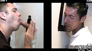 Handsome horny str8 visits gay gloryhole