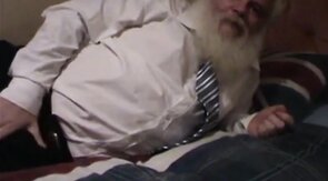 Fat Bear Daddy Wanks His Small Cock