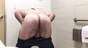Hairy Daddy Bear Strokes His Meat