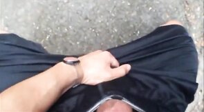 Daddy's Big Cock Cums Hands-Free Outdoors