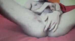 Hairy Bear Rubbing His Huge Cock on Cam