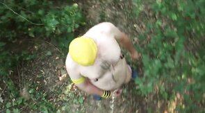 Pissing Master Uses Slave Outdoors for Pleasure