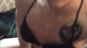 Emo Crossdresser Masturbating Solo