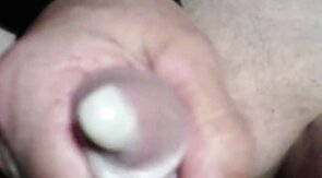 Twink's Webcam Handjob: Small Cock, Big Condom Fun