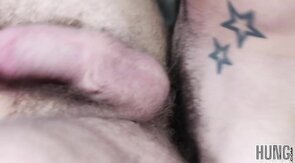 Hairy jock analdrilled hard by his BF