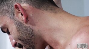 Hairy jock analdrilled hard by his BF