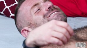 Hairy jock analdrilled hard by his BF