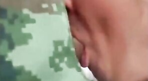 Outdoor Blowjob with Thai Man, Swallowing Cum