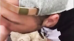 Fat Cock Sucking in the Woods by Horny Amateur