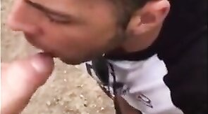Fat Cock Sucking in the Woods by Horny Amateur