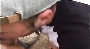 Fat Cock Sucking in the Woods by Horny Amateur