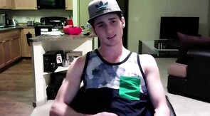 Twink Jerks Off on Webcam in His Apartment