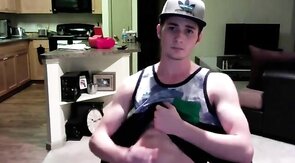 Twink Jerks Off on Webcam in His Apartment