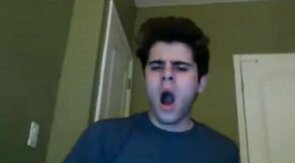 Twink Flashes Cock on Webcam