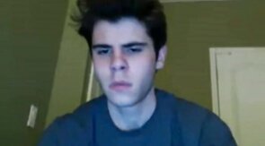 Twink Flashes Cock on Webcam