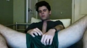 Twink Flashes Cock on Webcam