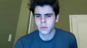 Twink Flashes Cock on Webcam