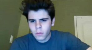 Twink Flashes Cock on Webcam