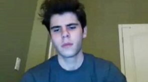 Twink Flashes Cock on Webcam