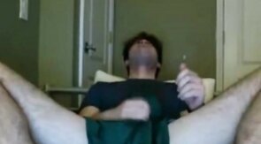 Twink Flashes Cock on Webcam