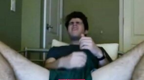 Twink Flashes Cock on Webcam