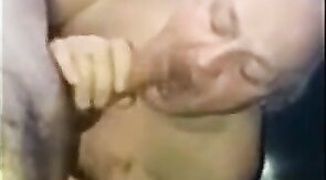 Fat Daddy Bareback Blowjob
