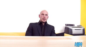 Handsome jock cockriding cock at casting