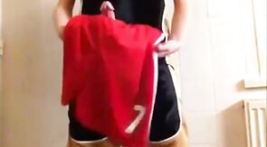 Twink Cums on Gym Shorts Solo