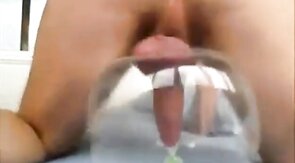 Pop! Goes the Condom Balloon with a Big Cock