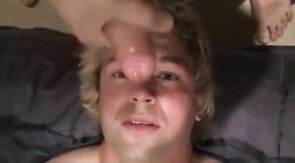 Big Cock Amateur Face Blasts Twink After Blowjob