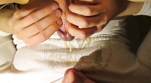 Swallowing Thick Cum Load - Amateur Twink Loves It Creamy