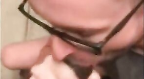 Black Guy Fucks White Guy's Mouth with Big Cock