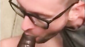 Black Guy Fucks White Guy's Mouth with Big Cock