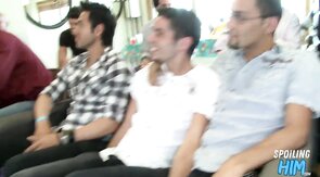 Sexy stripper cocksucked by guests