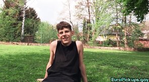 Skinny cute 21yo str8 deepthroating