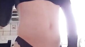 Cute Crossdresser Jennifer Jerks Off Her Big Cock