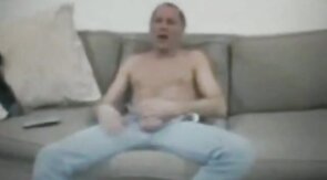 Big-Cock Dad Shows Off His Huge Flaccid Package