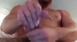 Big Cock Man Cums on Webcam
